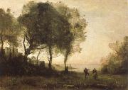 Jean Baptiste Camille  Corot rural scene Germany oil painting artist